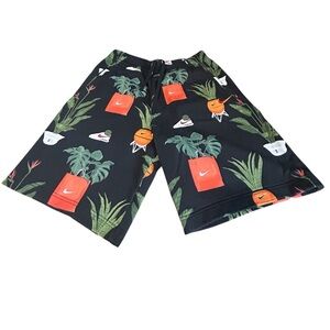 Nike Court DNA Plant Graphic Fleece Shorts Mens M Basketball Tropical Print